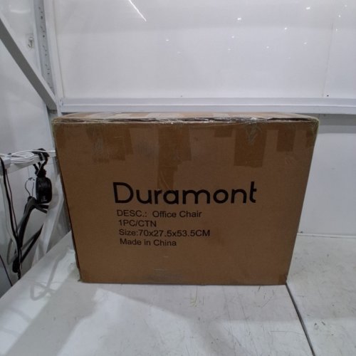 DURAMONT ERGONOMIC RECLINING OFFICE CHAIR WITH LUMBAR SUPPORT AND ROLLERBLADE WHEELS - BLACK image 2