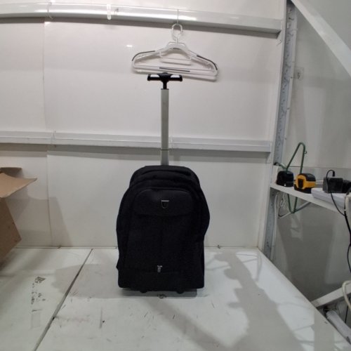 YH&GS WATERPROOF WHEELED BUSINESS BACKPACK ROLLING SUITCASE - 52L - BLACK image 2