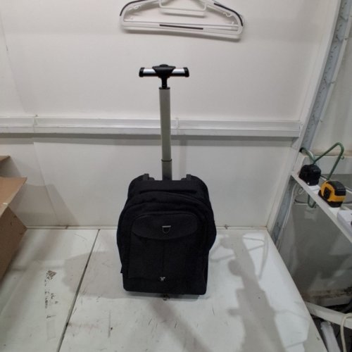 YH&GS WATERPROOF WHEELED BUSINESS BACKPACK ROLLING SUITCASE - 52L - BLACK image 3