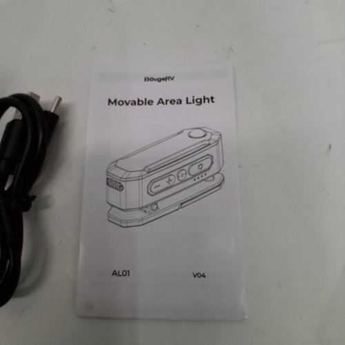 BOUGERV MOVABLE RECHARGEABLE AREA LIGHT WITH MAGNETIC BASE, CLIP, AND HOOK - 380LM - KHAKI (MODEL: AL01) image 3