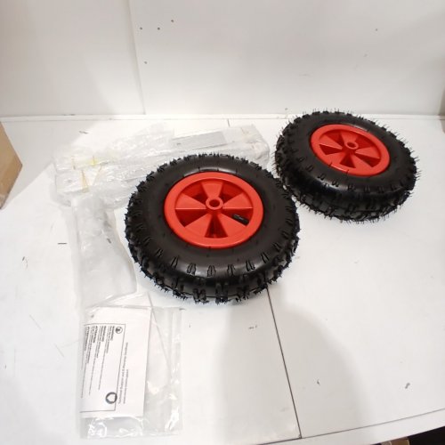 BOAT LAUNCHING WHEELS, 12" BOAT TRANSOM LAUNCHING WHEEL, 600LBS LOADING CAPACITY INFLATABLE BOAT LAUNCH WHEELS - RED/BLACK (MODEL: CYXSL12600) image 2