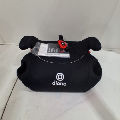 DIONO SOLANA NO LATCH SINGLE BACKLESS BOOSTER CAR SEAT WITH CUP HOLDERS- 40LBS-120LBS - BLACK (MODEL: 32050-NA-01) image 3