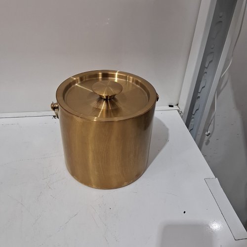 STAINLESS STEEL ICE BUCKET WITH HANDLE - 3L - GOLD image 3
