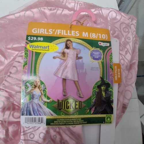 DISGUISE GIRLS GLINDA COSTUME- MEDIUM 8/10 - PINK image 3
