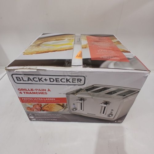 BLACK + DECKER 4-SLICE EXTRA WIDE TOASTER - STAINLESS STEEL (MODEL: TR4900SSD) image 8