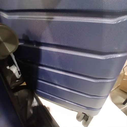 3PC AMAZONBASICS HARDSIDE EXPANDABLE LUGGAGE WITH SPINNERS - NAVY BLUE image 3