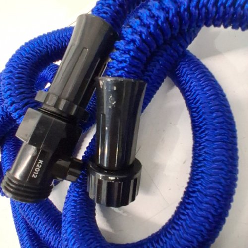 BIG BOSS XHOSE PRO DAC-5 HIGH PERFORMANCE LIGHTWEIGHT EXPANDABLE GARDEN HOSE WITH BRASS FITTINGS, 25FT - BLUE image 3
