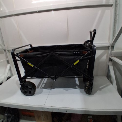 MAC SPORTS FOLDING WAGON WITH BRAKES AND POCKETS - 8.6" X 21.7" X 25" - 350LBS CAP - BLACK (MODEL: 1872234) image 2