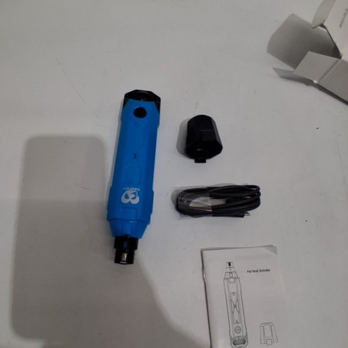CASFUY PROFESSIONAL 2-SPEED RECHARGEABLE PET DOG/CAT NAIL GRINDER WITH DIAMOND DRUM BIT GRINDER AND LIGHT - BLUE (MODEL: N60) image 4