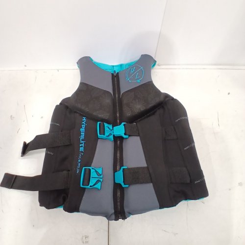 WOMEN'S HYPERLITE NEOPRENE PFD LIFE VEST WITH BUCKLE STRAPS - ADULT MEDIUM - BLACK/GREY/BLUE (MODEL: 3247/1819493) image 2