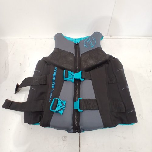 WOMEN'S HYPERLITE NEOPRENE PFD LIFE VEST WITH BUCKLE STRAPS - ADULT MEDIUM - BLACK/GREY/BLUE (MODEL: 3247/1819493) image 4
