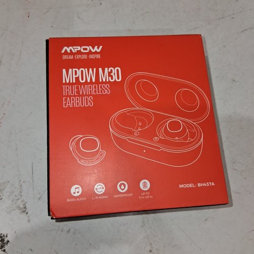 MPOW M30 IN-EAR BLUETOOTH EARBUDS, IMMERSIVE BASS SOUND, IPX8 WATERPROOF SPORT EARPHONES, TOUCH CONTROL BLUETOOTH HEADPHONES, 25 HRS W/USB-C CHARGING CASE/MICS image 3