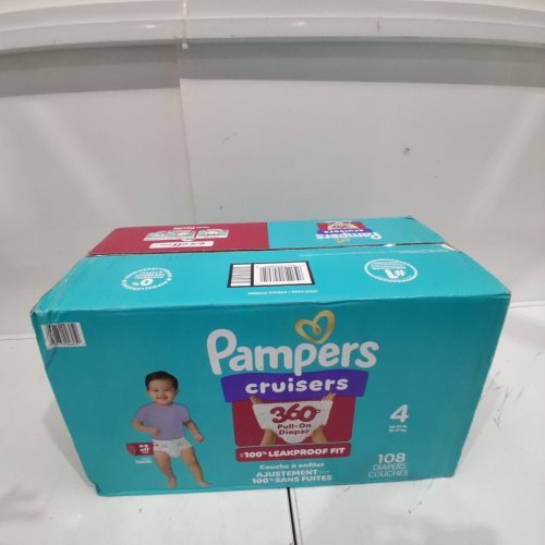 108PK PAMPERS CRUISERS 360 DEGREES 100% LEAKPROOF FIT DIAPERS - SIZE 4 (23LB - 37LB) image 2