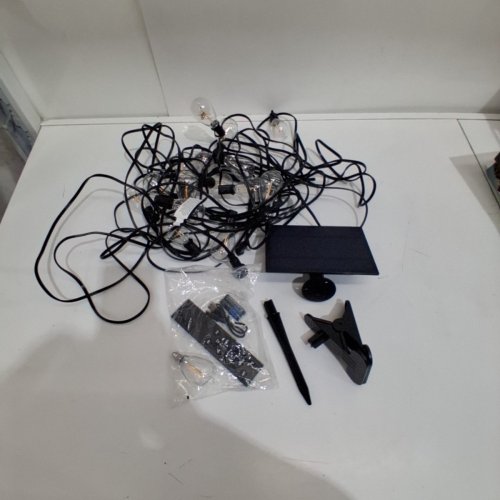 PESKEN SOLAR LED PATIO STRING LIGHTS WITH REMOTE - 54FT - 2700K - BLACK (MODEL: GLS-18J2P-ST38-15(CA)) image 3