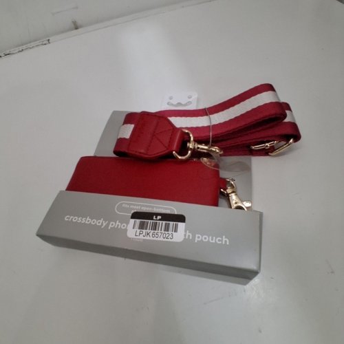 HEYDAY ADJUSTABLE CROSSBODY PHONE STRAP WITH POUCH - TRADITIONAL RED image 2