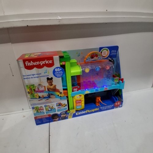 FISHER-PRICE LITTLE PEOPLE TODDLER TOY LIGHT-UP LEARNING GARAGE PLAYSET WITH SMART STAGES, CAR, & RAMP - AGES 1+ - (MODEL: HLV87) image 2