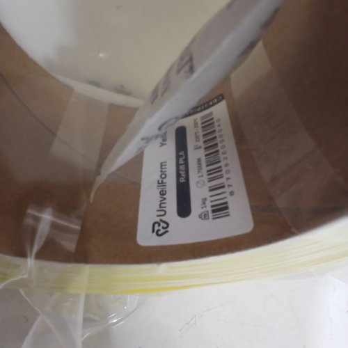 UNVEIL FORM 3D PRINTER PLA FILAMENT REFILL - 1.75MM - 1KG - YELLOW image 3