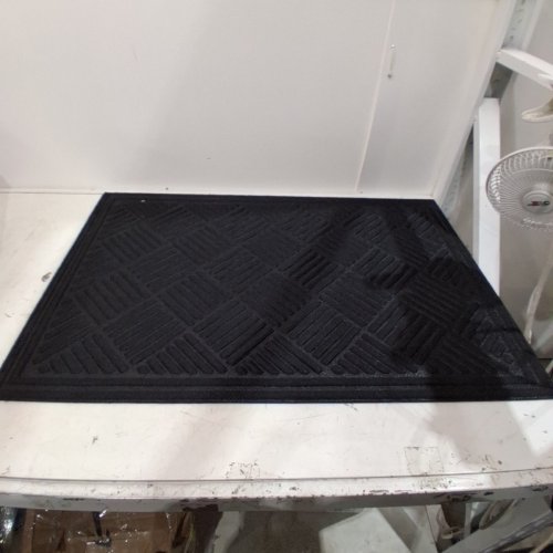 MOHAWK HOME PARQUET IMPRESSIONS DOOR MAT - 24" X 36" - BLACK image 2