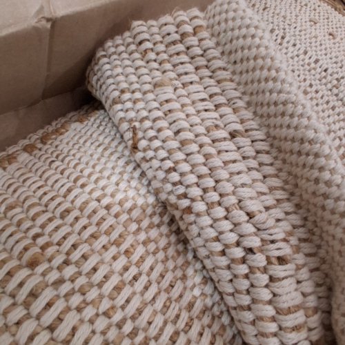 FURNISHFUL FINESSE BOHO REVERSIBLE NATURAL JUT AREA RUG - 6FT X 9FT - NATURAL image 4