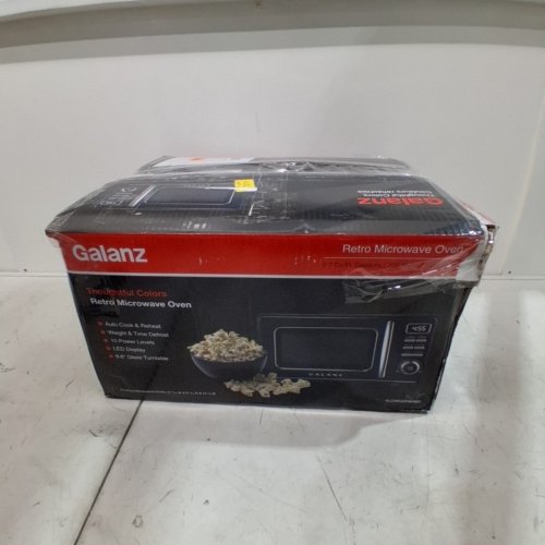GALANZ RETRO STYLE COUNTERTOP MICROWAVE OVEN - 0.7CU.FT - BLACK (MODEL: GLCMKZ07BKR07) image 9
