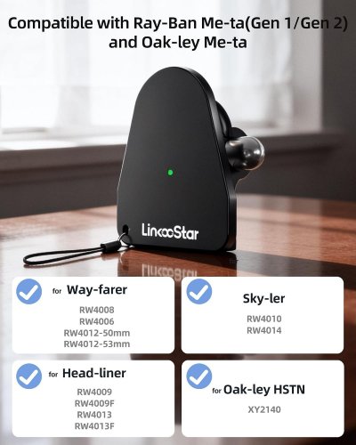 LINKSTAR CHARGING ADAPTER FOR META GLASSES - BLACK image 2