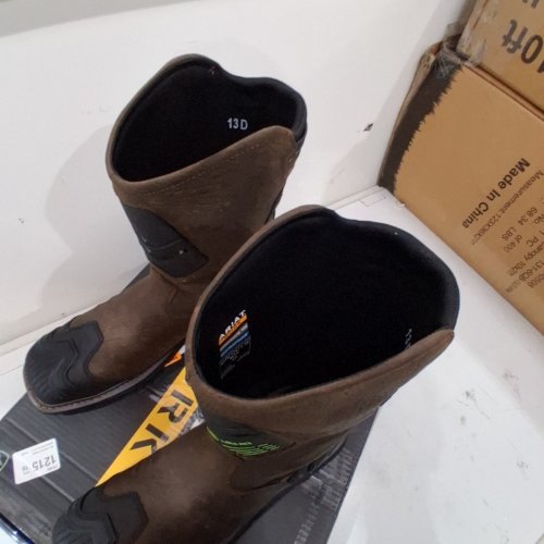 MEN'S ARIAT CATALYST VX H2O COMP TOE WORK BOOTS - 13 D - DRIFTWOOD BROWN (STYLE: 10016253) image 4