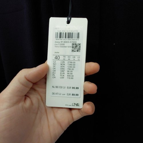 GERRY WEBER KNITTED LONG SLEEVE CARDIGAN - SIZE 10 / MEDIUM - BLACK (STYLE: 913003-57000) image 3