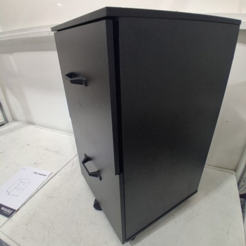 VASAGLE 2-DRAWER OFFICE FILE CABINET - 16.5" X 15.7" X 27.6" - BLACK (MODEL: OFC040BC01) image 3