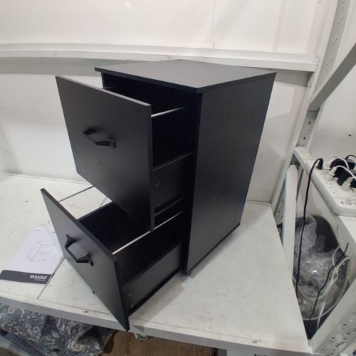 VASAGLE 2-DRAWER OFFICE FILE CABINET - 16.5" X 15.7" X 27.6" - BLACK (MODEL: OFC040BC01) image 4