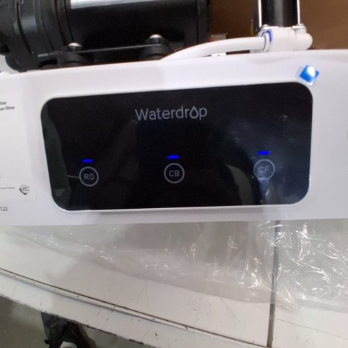 WATERDROP REMINERALIZATION REVERSE OSMOSIS WATER FILTRATION SYSTEM - 100 TO 240 V - 450GPD - 13.39" X 6.22" X 17.95" - WHITE (MODEL: WD-RT34-WMA) image 2