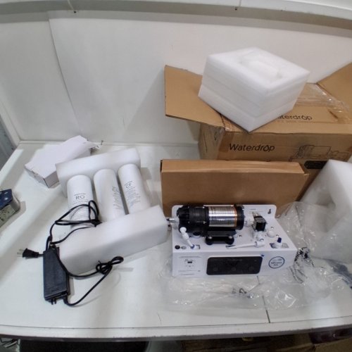 WATERDROP REMINERALIZATION REVERSE OSMOSIS WATER FILTRATION SYSTEM - 100 TO 240 V - 450GPD - 13.39" X 6.22" X 17.95" - WHITE (MODEL: WD-RT34-WMA) image 5