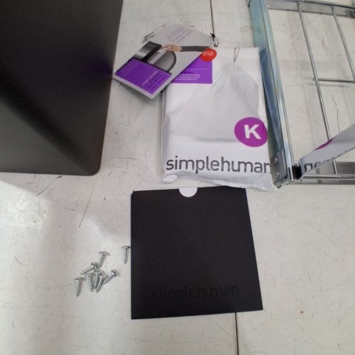 SIMPLEHUMAN PLASTIC PULL-OUT TRASH CAN-30L - BLACK/SILVER image 3