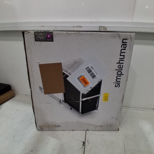 SIMPLEHUMAN PLASTIC PULL-OUT TRASH CAN-30L - BLACK/SILVER image 4