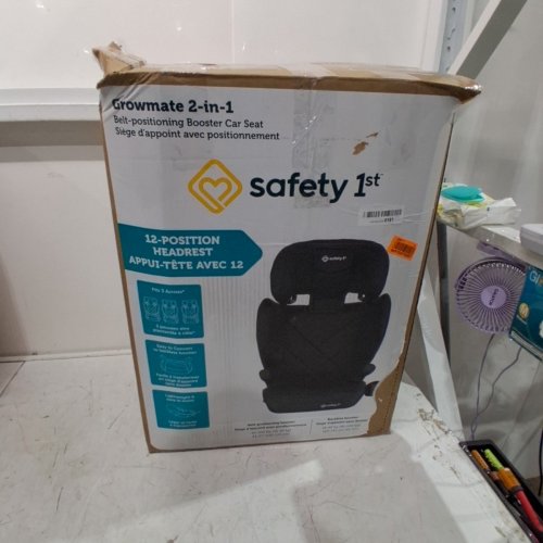 SAFETY 1ST GROWMATE 2-IN-1 BELT-POSITIONING BOOSTER CAR SEAT - 40–100LBS - HEXAGON HORIZON BLACK (MODEL: 22267CHHR) image 7