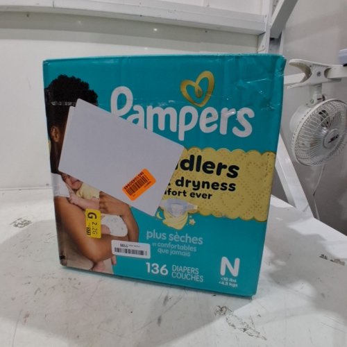 136PK PAMPERS SWADDLERS DISPOSABLE BABY DIAPERS - NEWBORN SIZE image 2