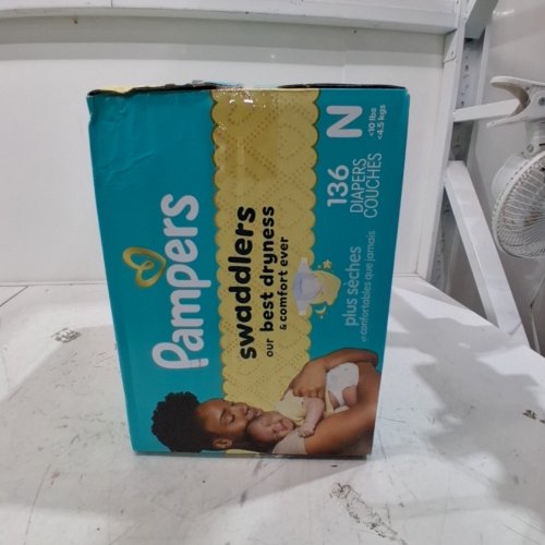 136PK PAMPERS SWADDLERS DISPOSABLE BABY DIAPERS - NEWBORN SIZE image 3