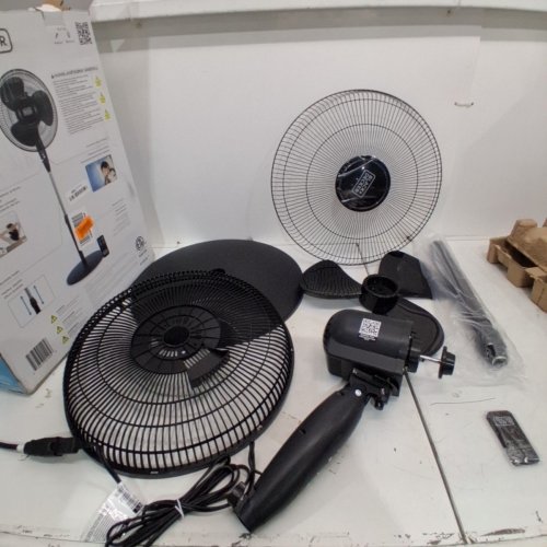 BLACK+DECKER STAND FAN WITH REMOTE- 3 SPEED - 16" - BLACK (MODEL: BFSR16B) image 3