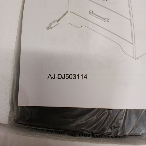 LED BEDSIDE NIGHTSTAND - 22.8" X 15.8" X 13.8" - BLACK (MODEL: AJ-DJ503114) image 3