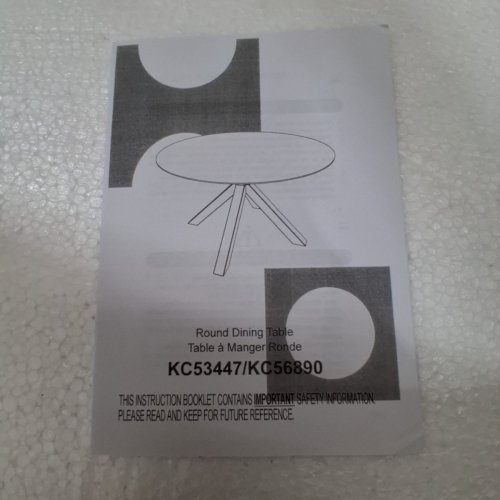 COSTWAY MODERN ROUND WOODEN TABLE - 36" X 30" - BROWN WOOD (MODEL: KC53447) image 5