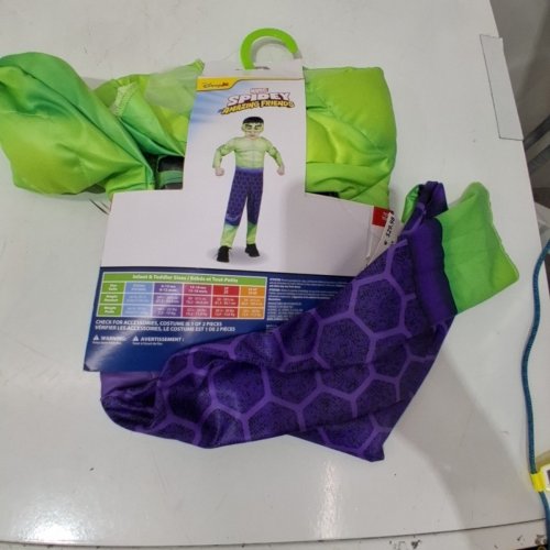 2PC TODDLER JAZWARES COSTUME PLAY SPIDEY AND HIS FRIENDS HULK COSTUME - 2T - GREEN/PURPLE/BLACK image 3