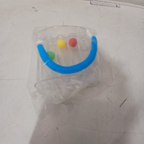 RESPIRATORY PULMONARY BREATHING EXERCISER TRAINING SYSTEM -3 BALL SYSTEM - CLEAR/BLUE image 2