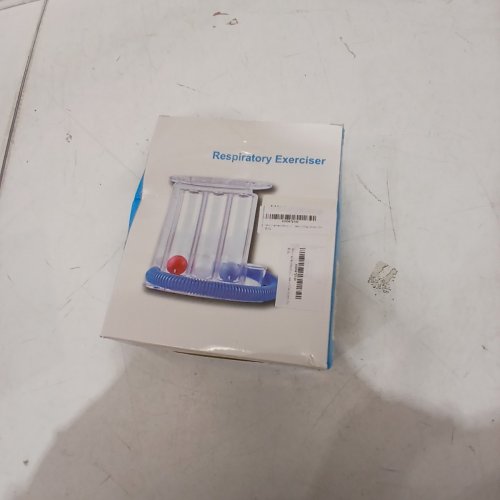 RESPIRATORY PULMONARY BREATHING EXERCISER TRAINING SYSTEM -3 BALL SYSTEM - CLEAR/BLUE image 3