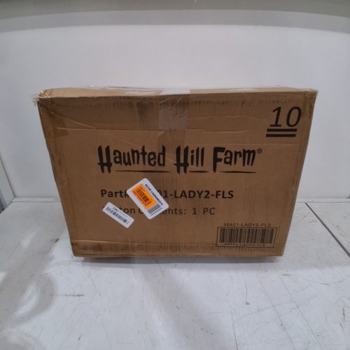 HAUNTED HILL FARM HALLOWEEN LIFE-SIZE SCARY GHOST BRIDE WITH TOUCH LIGHTS AND SOUND - 5.6FT - WHITE/GREY (MODEL: HHLADY-2FLSA) image 6