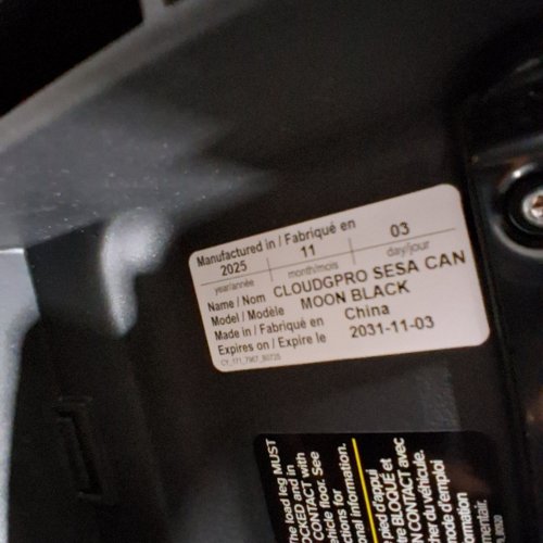 CYBEX CLOUD G PRO COMFORT EXTEND INFANT CAR SEAT - BLACK image 2