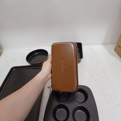 5PC NUTRICHEF NON-STICK STEEL BAKEWARE SET - BLACK BROWN (MODEL: NCBKSTK) image 4