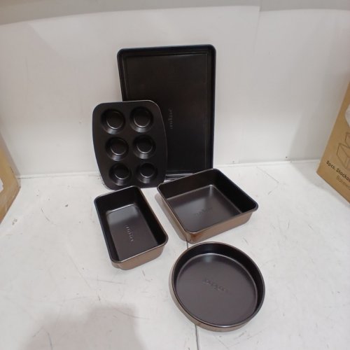 5PC NUTRICHEF NON-STICK STEEL BAKEWARE SET - BLACK BROWN (MODEL: NCBKSTK) image 5