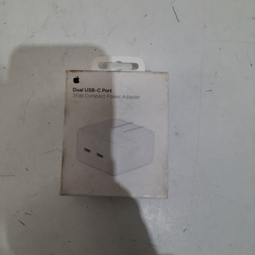 APPLE DUAL USB-C PORT COMPACT POWER ADAPTER - 35W - WHITE (MODEL: MW2H3AM/A) image 2