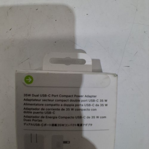 APPLE DUAL USB-C PORT COMPACT POWER ADAPTER - 35W - WHITE (MODEL: MW2H3AM/A) image 3