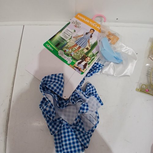3PC TODDLER RUBIES wizard OF OZ DOROTHY COSTUME - 3-4T - BLUE AND WHITE image 2