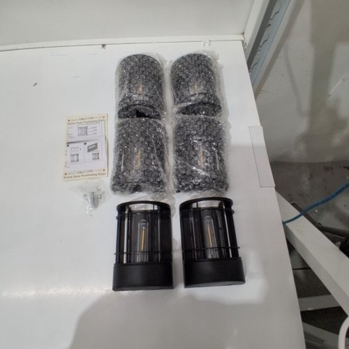 6PK BTFARM SOLAR WALL AND FENCE LIGHTS - BLACK/WARM WHITE image 3